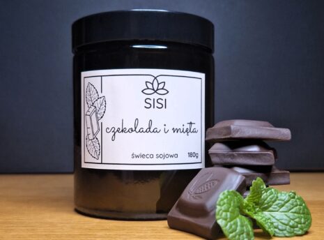 świeca czekolada i mięta
